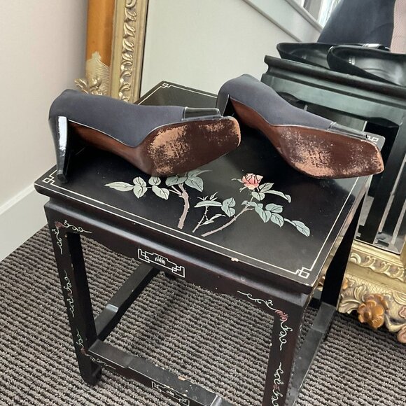 Stuart Weitzman Patent Leather Slip-On Block Heels Size 10US Black - Picture 3 of 3